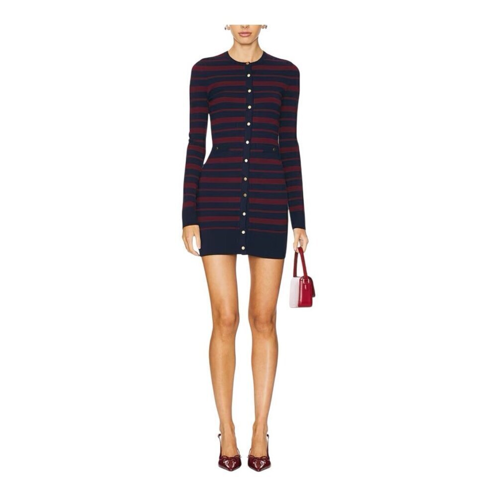 Lovers + Friends Revolve Alainna Striped Dress Size XS Red Navy Lightweight Knit
